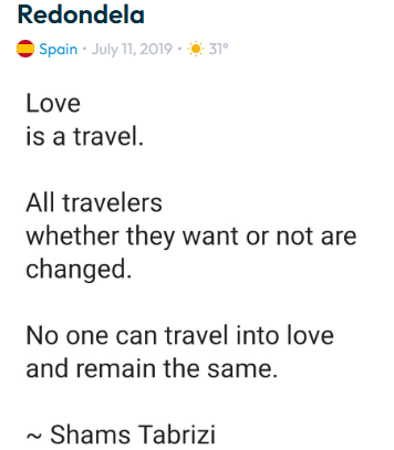 Love is a travel